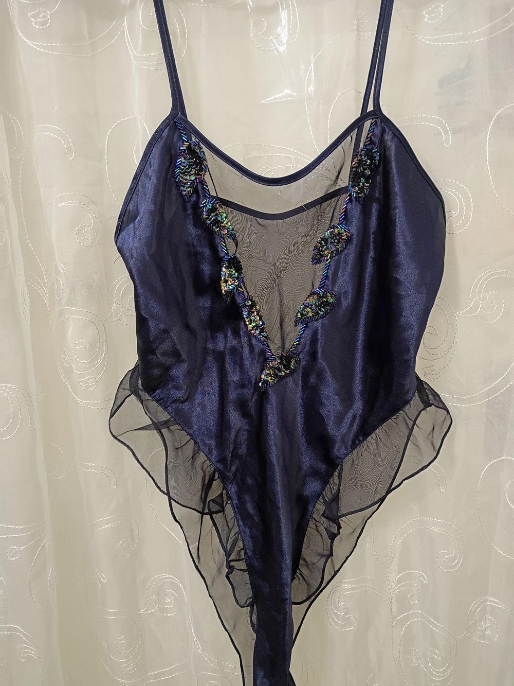 Victoria's Secret Navy Satin & Sheer Lingerie
